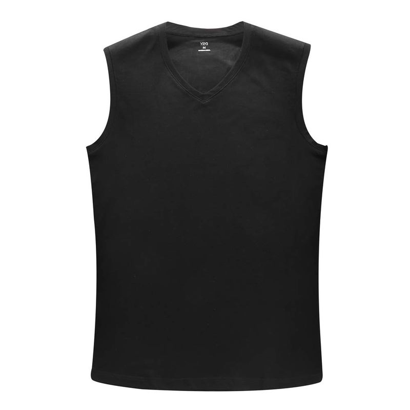 Y2Y2 Men's Sleeveless V-Neck T-Shirt, Black, L (42"-44") - Image 5
